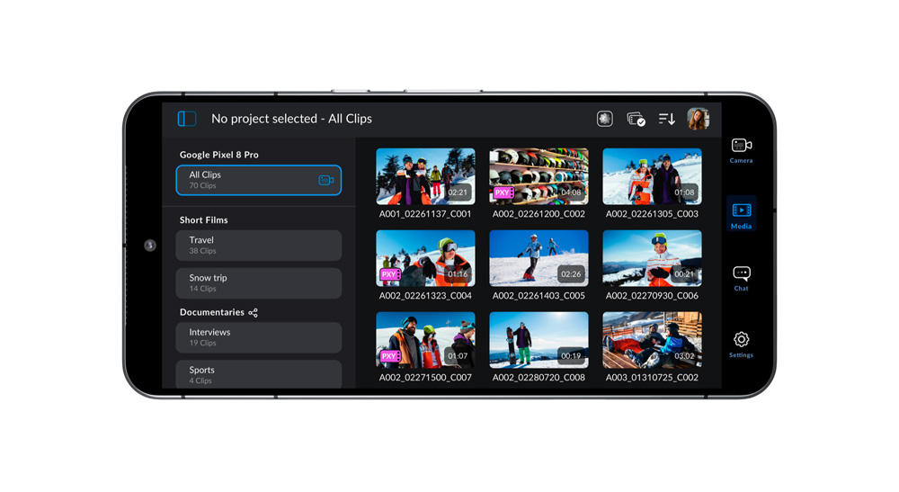 Actualización de Blackmagic Camera 2.0 para Android
