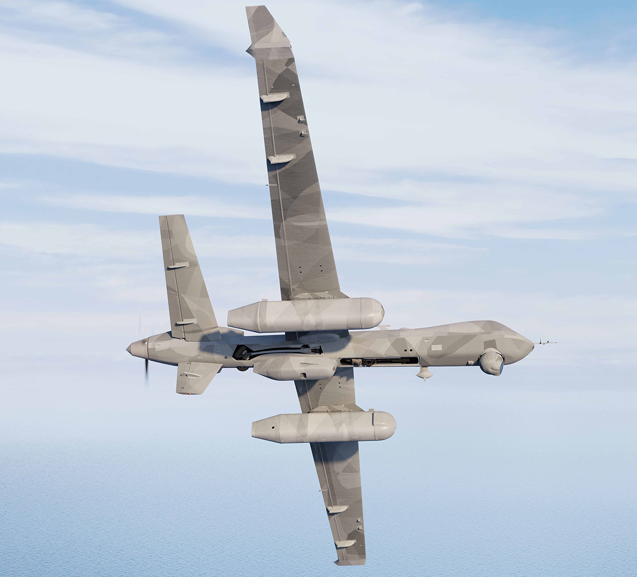 MQ-9B SkyGuardian con sistemas de detección radar MQ-9B SkyGuardian con sistemas de detección radar