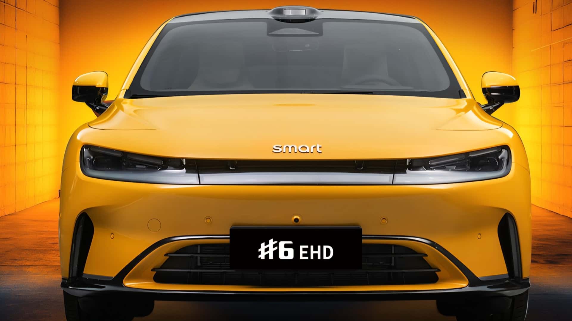 Vista frontal del sedán Smart #6