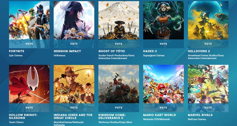 Elección de los Jugadores TGA 2025: Los Mejores Juegos