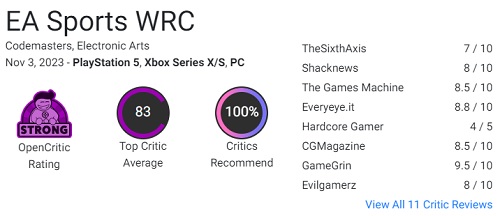 ¡Otra gran carrera de Codemasters! Los críticos están encantados con el simulador de rallies WRC de EA Sports y lo recomiendan a todos los aficionados al género-3 ¡Otra gran carrera de Codemasters! Los críticos están encantados con el simulador de rallies WRC de EA Sports y lo recomiendan a todos los aficionados al género-3