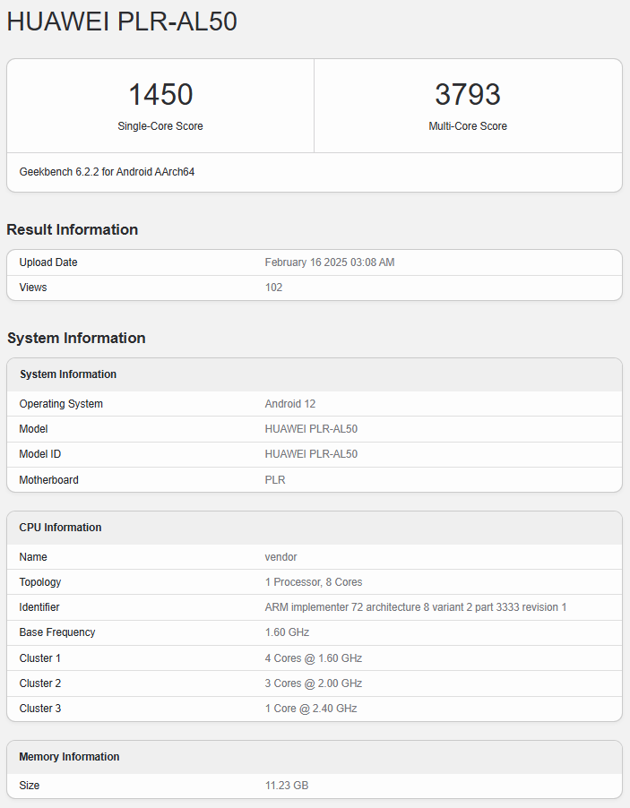 Resultados de las pruebas del Huawei Mate 70 Pro Premium Edition