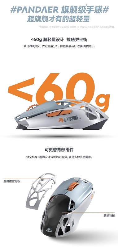 Mouse gaming PANDAER con botones laterales Mouse gaming PANDAER con botones laterales