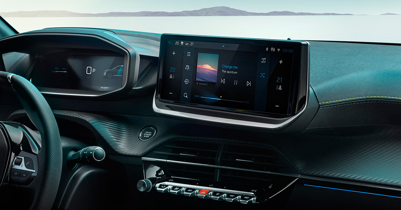 Interior del Peugeot E-208