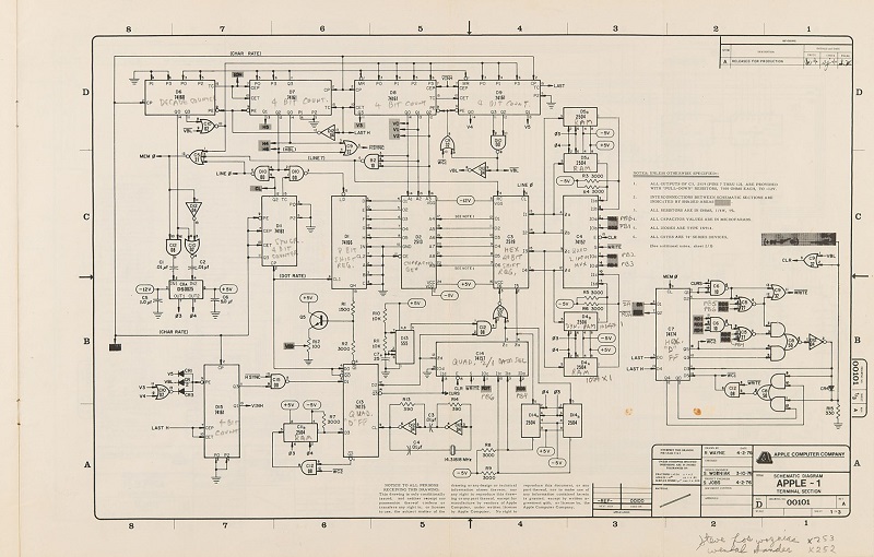 Un viejo ordenador Apple-1.