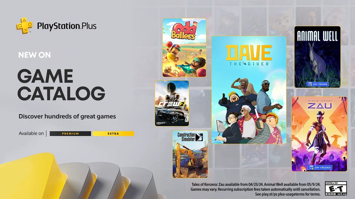 Ya está disponible la selección de PlayStation Plus Extra y Premium de abril, que incluye Dave the Diver, The Crew 2, Miasma Chronicles y varios juegos más. Ya está disponible la selección de PlayStation Plus Extra y Premium de abril, que incluye Dave the Diver, The Crew 2, Miasma Chronicles y varios juegos más.