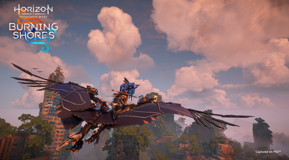 La belleza y el realismo del cielo en las nuevas capturas de pantalla del complemento Burning Shores para Horizon Forbidden West