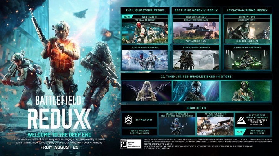 Los desarrolladores de Battlefield 2042 han anunciado la sexta temporada del shooter y han hablado del evento Redux, que repetirá contenidos de las tres últimas temporadas e introducirá un nuevo sistema de progresión-2 Los desarrolladores de Battlefield 2042 han anunciado la sexta temporada del shooter y han hablado del evento Redux, que repetirá contenidos de las tres últimas temporadas e introducirá un nuevo sistema de progresión-2