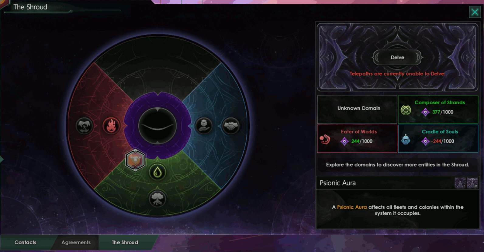 Anuncio del complemento Shadows of the Shroud para Stellaris