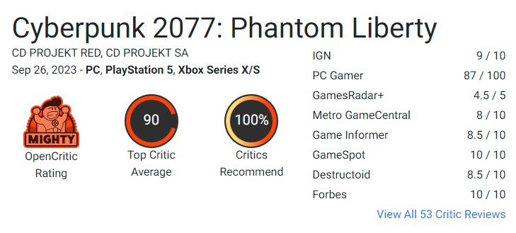 La crítica está entusiasmada con Cyberpunk 2077: ¡Phantom Liberty! Las primeras reseñas de periodistas hablan de la altísima calidad de la expansión y de su apasionante argumento-2 La crítica está entusiasmada con Cyberpunk 2077: ¡Phantom Liberty! Las primeras reseñas de periodistas hablan de la altísima calidad de la expansión y de su apasionante argumento-2
