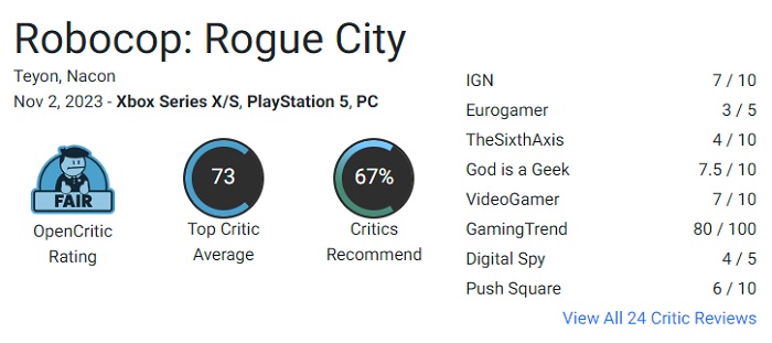 Un juego para fans: la crítica se reserva sus elogios para el shooter RoboCop: Rogue City-2