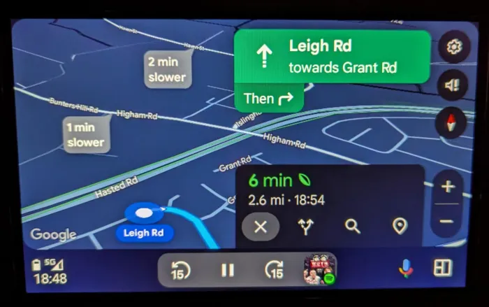 Un ejemplo de la nueva interfaz de Google Maps Un ejemplo de la nueva interfaz de Google Maps
