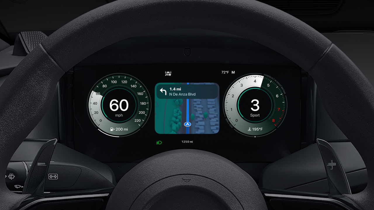 Tablero CarPlay Ultra con mapas Tablero CarPlay Ultra con mapas