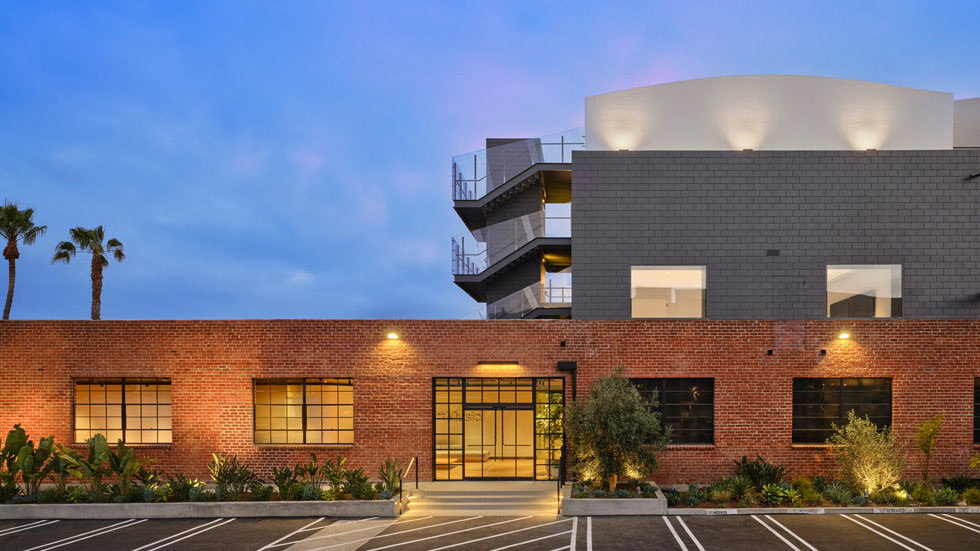 Vista externa del nuevo estudio de Apple Music en Culver City Vista externa del nuevo estudio de Apple Music en Culver City