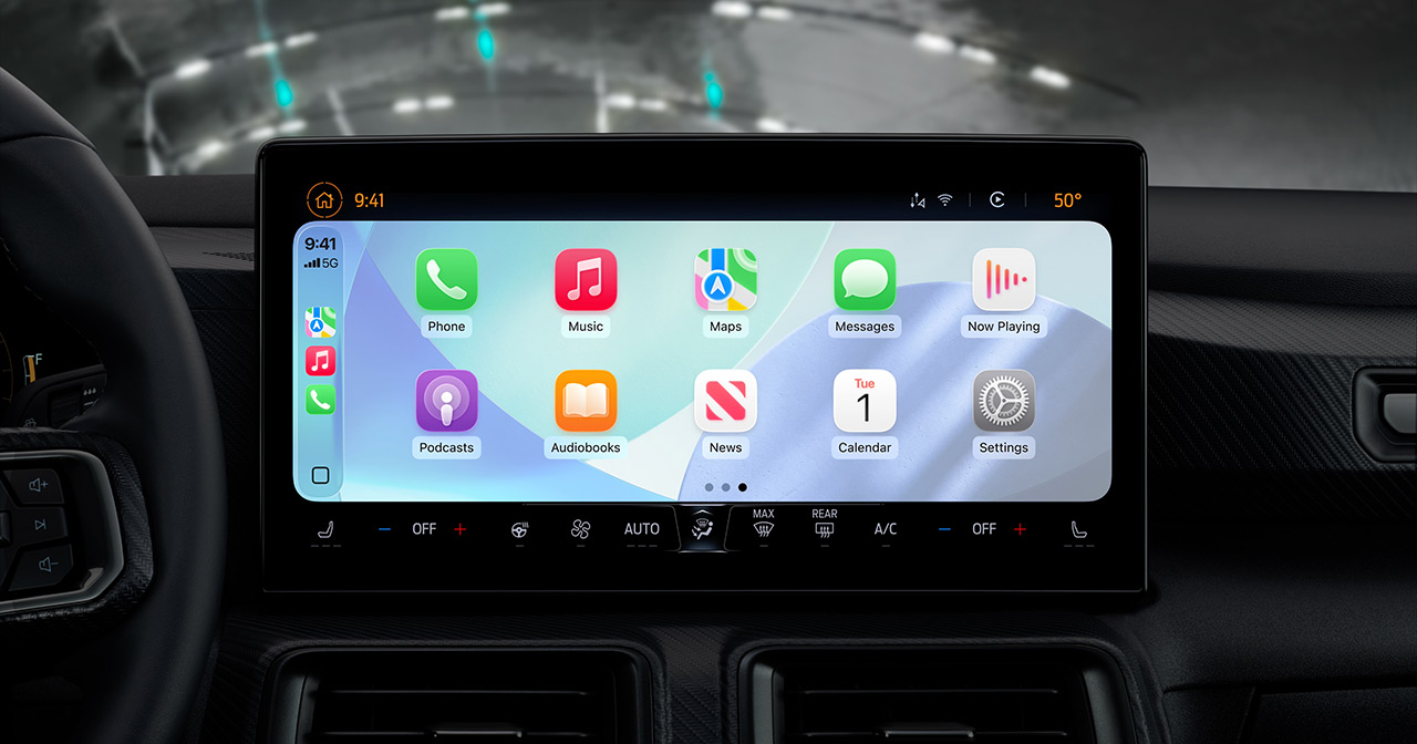 Diseño de CarPlay en modo claro Diseño de CarPlay en modo claro