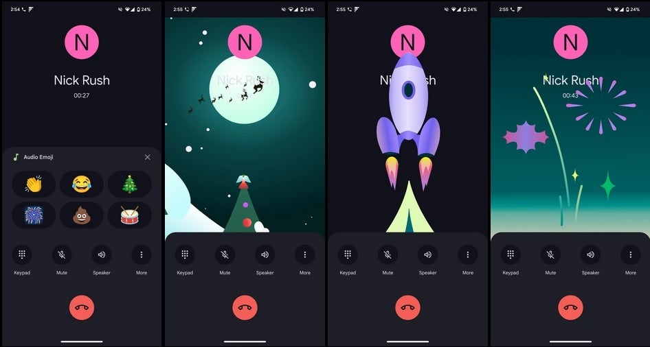 Nuevo emoji de audio en la app Teléfono Pixel