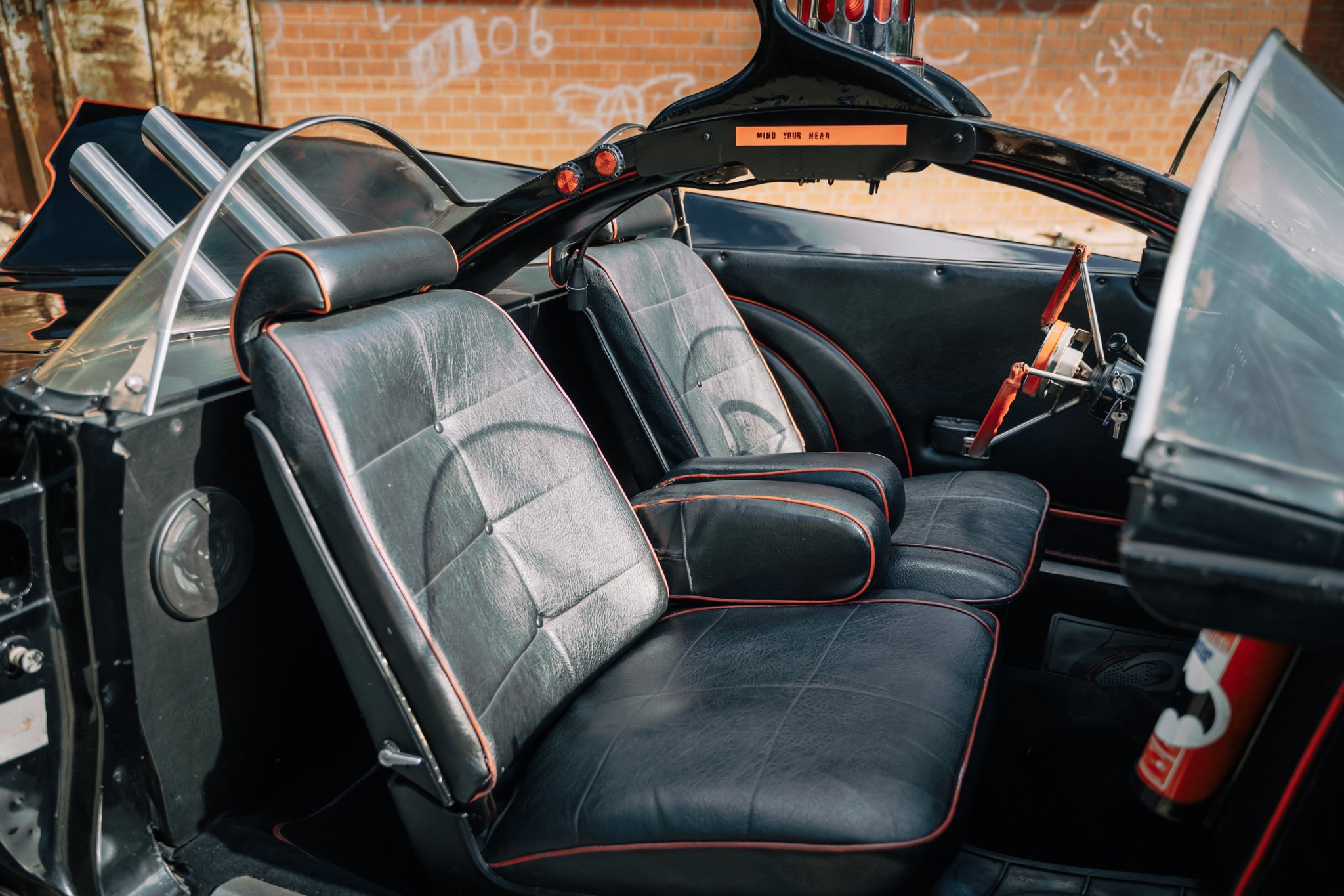 El exterior de la réplica del Batmobile