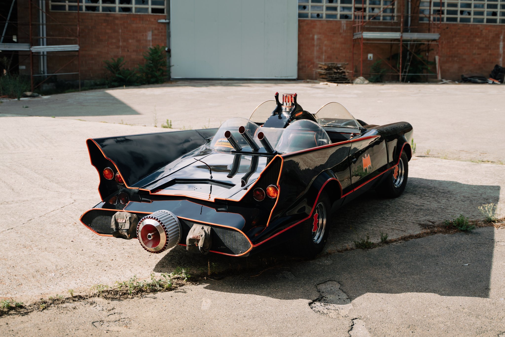 El exterior estilizado del Batmobile