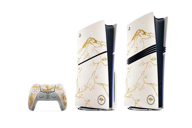 PlayStation 5 Edición Limitada Dorada en estilo kintsugi