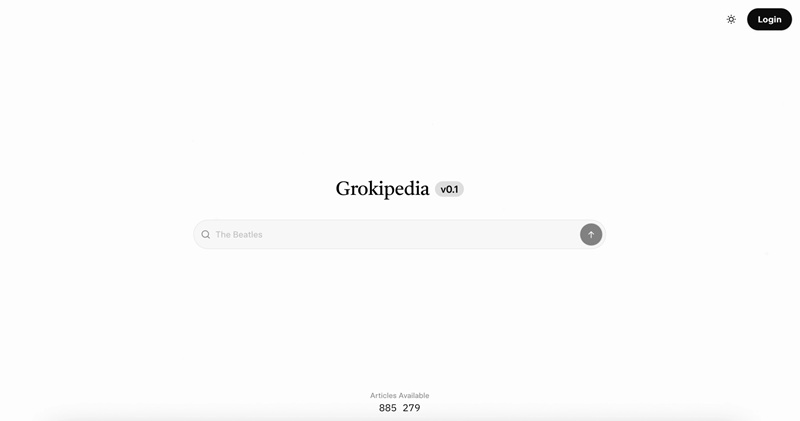 Página principal de Grokipedia