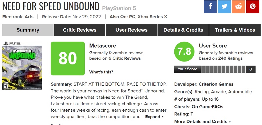 La crítica y los jugadores alabaron Need for Speed: Unbound-2 La crítica y los jugadores alabaron Need for Speed: Unbound-2