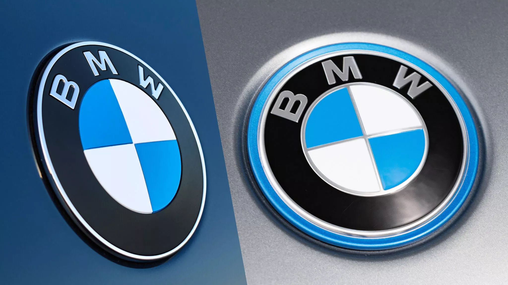 Versiones actualizadas y antiguas del emblema de BMW