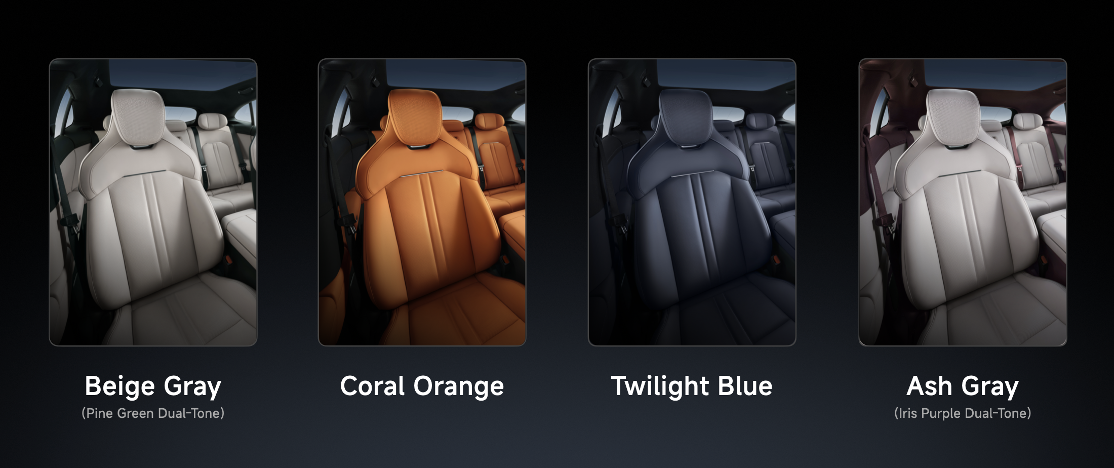 Opciones de color de carrocería del Xiaomi YU7