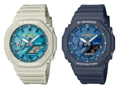 Relojes Casio G-Shock GA-2100AS-5A y GA-2100AS-2A Relojes Casio G-Shock GA-2100AS-5A (izquierda) y GA-2100AS-2A (derecha)