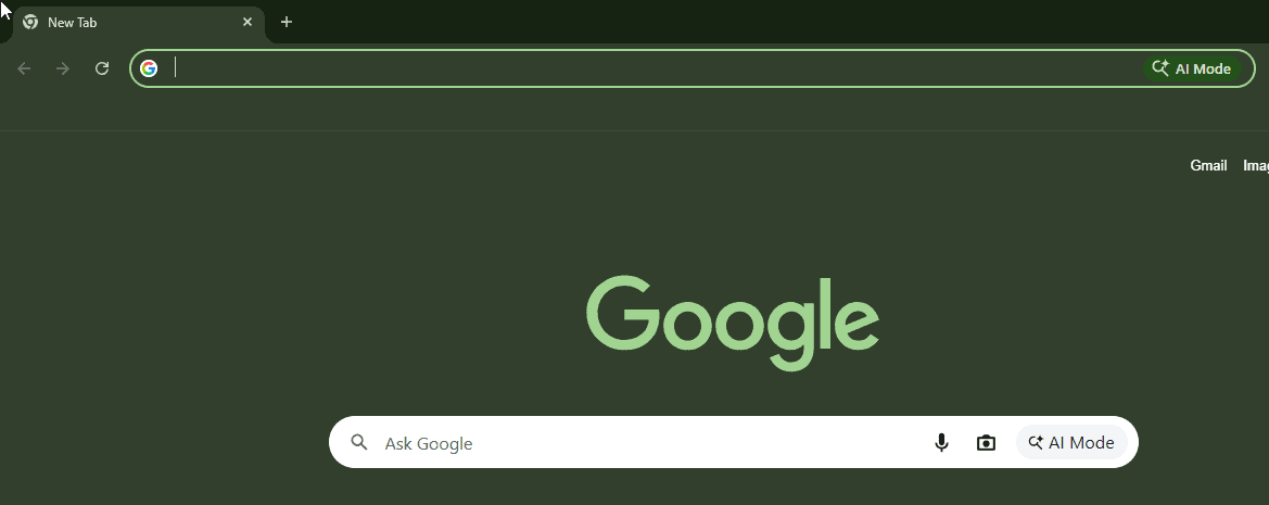 Nueva página de inicio de Google Chrome