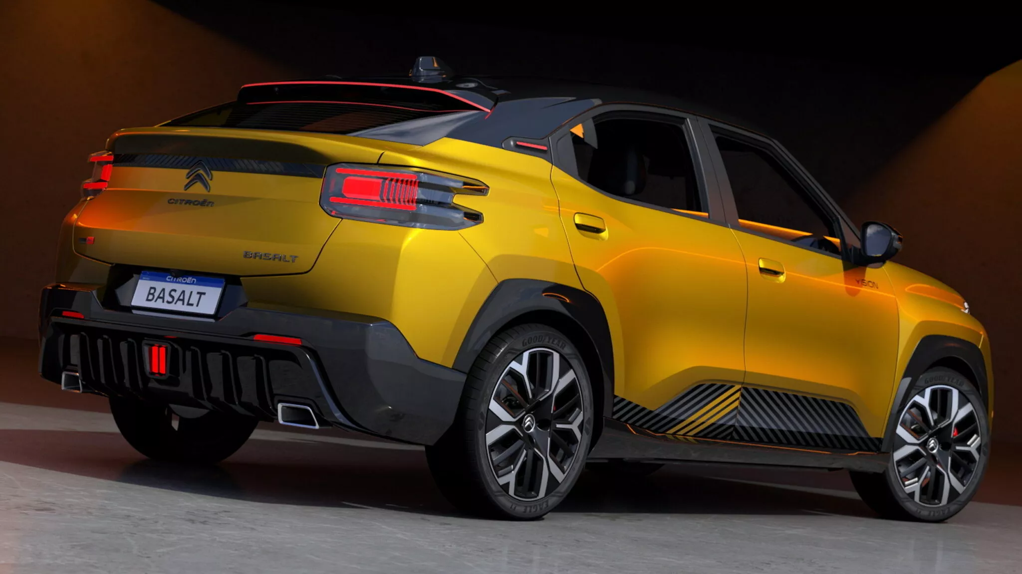 Diseño del cuerpo del Citroën Basalt Vision