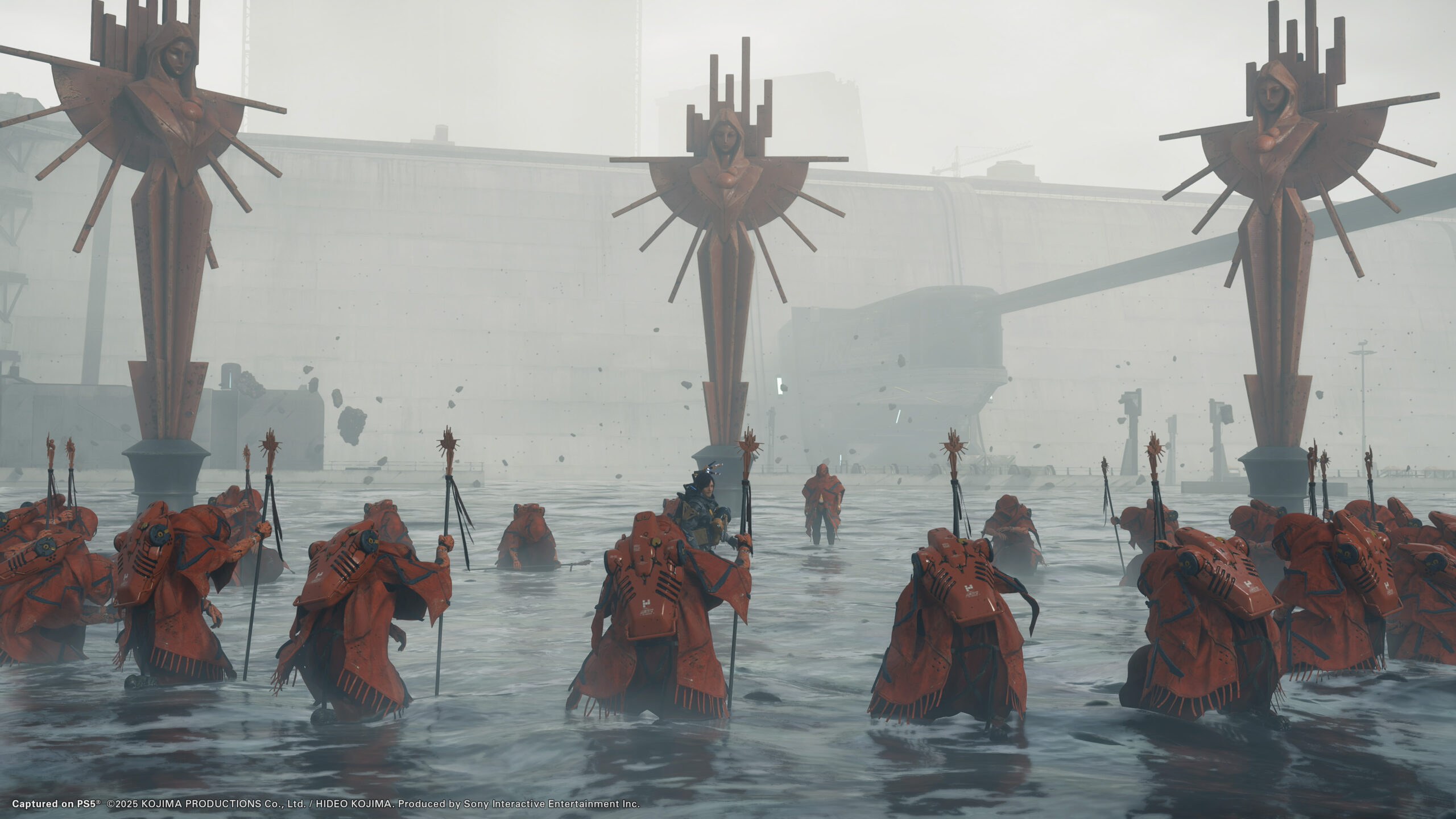 Una escena de Death Stranding 2: En la playa