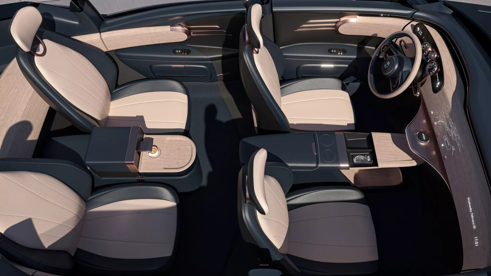 El interior del coche eléctrico Dacora El interior del coche eléctrico Dacora