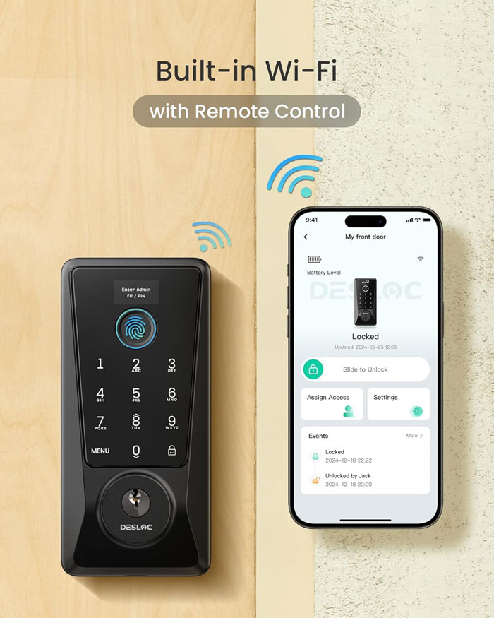 Imagen de la cerradura inteligente DESLOC D110 Plus 2