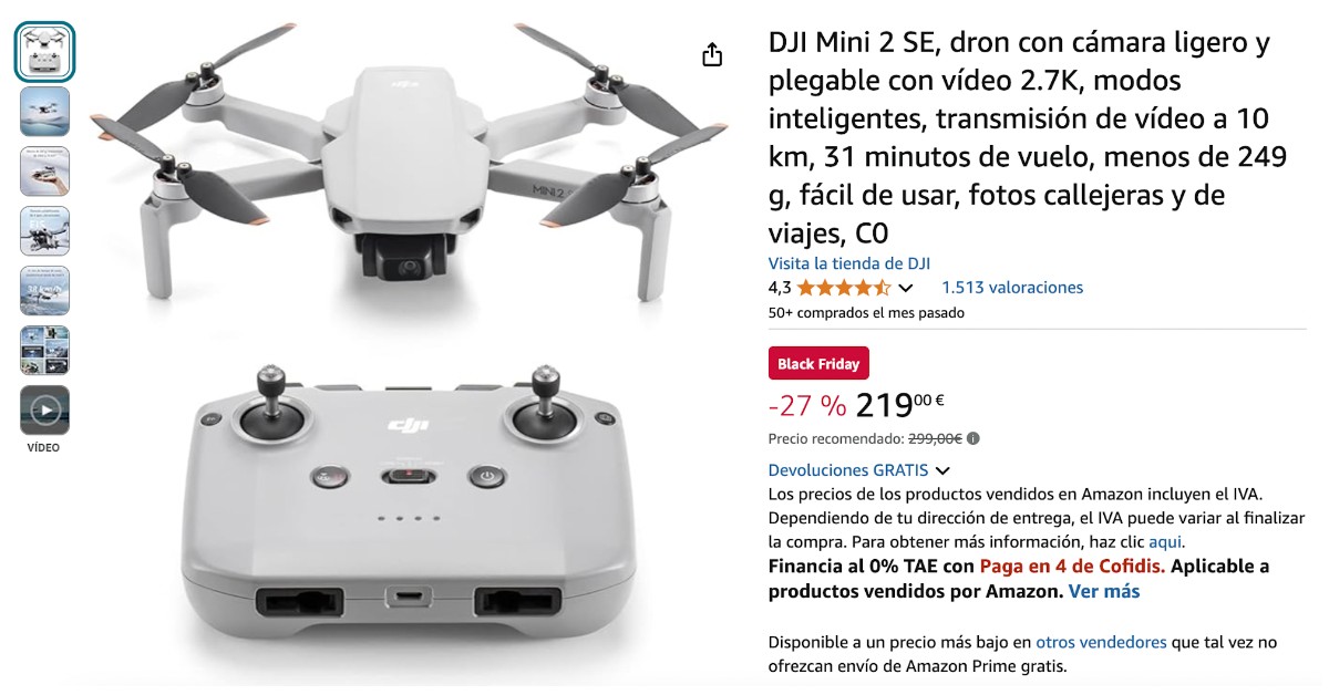 DJI Mini 2 SE dron con un descuento de 80€! DJI Mini 2 SE dron con un descuento de 80€!