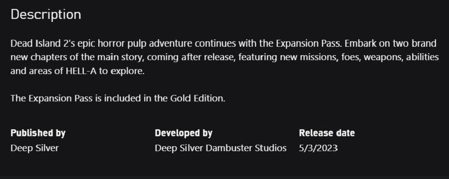 ¡La aventura en las ruinas de Los Ángeles no ha terminado! Revelada la página del Pase de Expansión para Dead Island 2 en Microsoft Store -2 ¡La aventura en las ruinas de Los Ángeles no ha terminado! Revelada la página del Pase de Expansión para Dead Island 2 en Microsoft Store -2