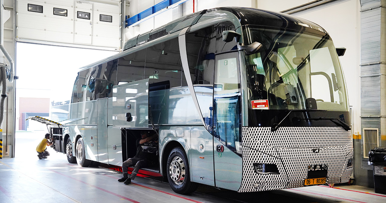 Boceto de diseño del autobús eléctrico MAN Lion's Coach E Boceto de diseño del autobús eléctrico MAN Lion's Coach E