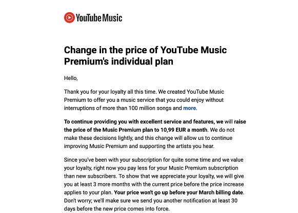 Google sube el coste de las suscripciones a YouTube Premium y YouTube Music en algunos países, pero ofrece una tarifa con descuento durante tres meses-2 Google sube el coste de las suscripciones a YouTube Premium y YouTube Music en algunos países, pero ofrece una tarifa con descuento durante tres meses-2