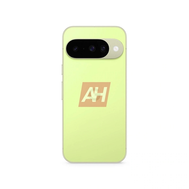 Una representación del modelo base del Pixel 10 en color Limoncello