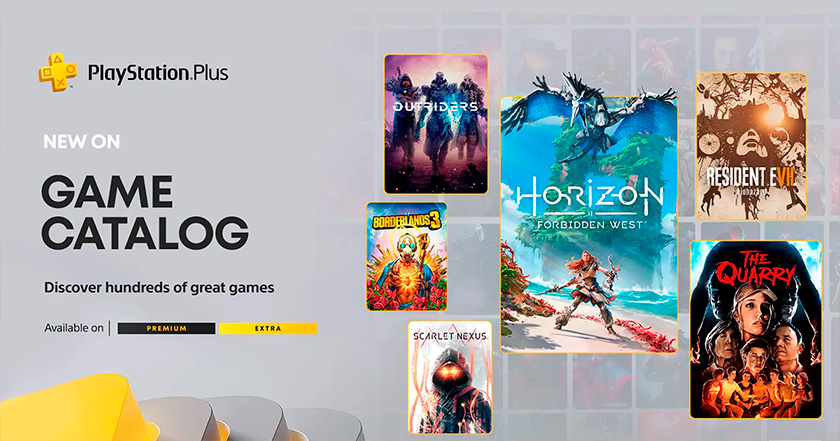 PlayStation añadirá nuevos juegos a las bibliotecas Extra y Deluxe el 21 de febrero: Horizon Forbidden West, The Quarry, Borderlands 3 y otros. PlayStation añadirá nuevos juegos a las bibliotecas Extra y Deluxe el 21 de febrero: Horizon Forbidden West, The Quarry, Borderlands 3 y otros.