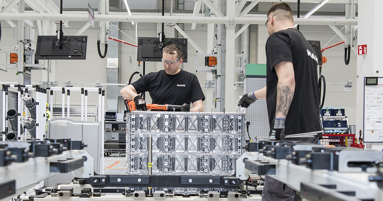 Planta de producción de módulos de batería en Nuremberg, Alemania Planta de producción de módulos de batería en Nuremberg, Alemania