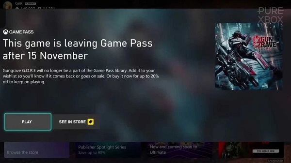 Nueva función de Xbox Game Pass: los usuarios del servicio recibirán ahora notificaciones de los juegos que pronto abandonarán el catálogo.-2 Nueva función de Xbox Game Pass: los usuarios del servicio recibirán ahora notificaciones de los juegos que pronto abandonarán el catálogo.-2