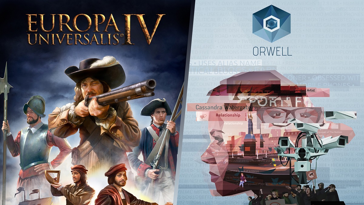 El sorteo semanal de juegos gratuitos ha comenzado en EGS. Esta vez se ofrecen el juego de gran estrategia Europa Universalis IV y la insólita distopía Orwell: Keeping an Eye on You El sorteo semanal de juegos gratuitos ha comenzado en EGS. Esta vez se ofrecen el juego de gran estrategia Europa Universalis IV y la insólita distopía Orwell: Keeping an Eye on You