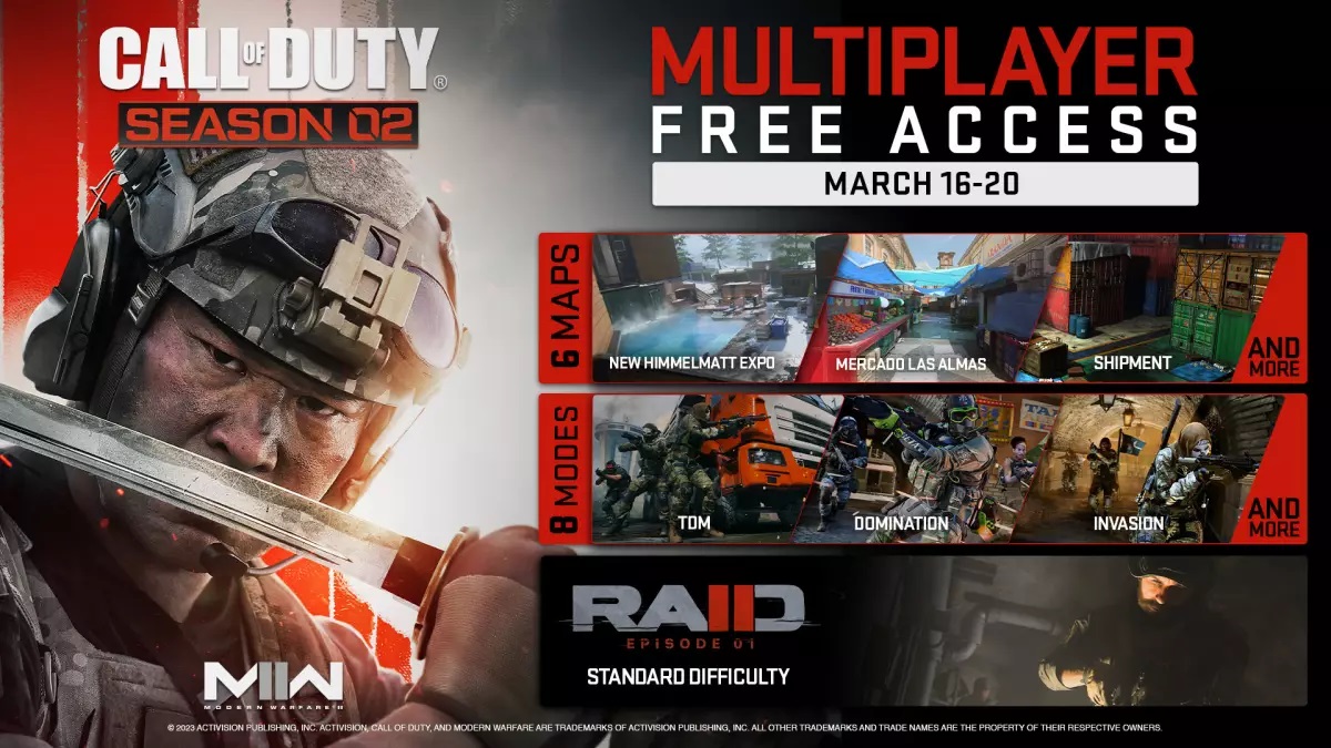 Fin de semana gratis de Call of Duty: Modern Warfare II: los modos online estarán disponibles para todos del 16 al 20 de marzo Fin de semana gratis de Call of Duty: Modern Warfare II: los modos online estarán disponibles para todos del 16 al 20 de marzo