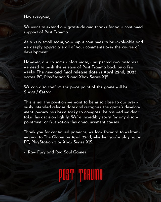 Post Trauma - portada del juego