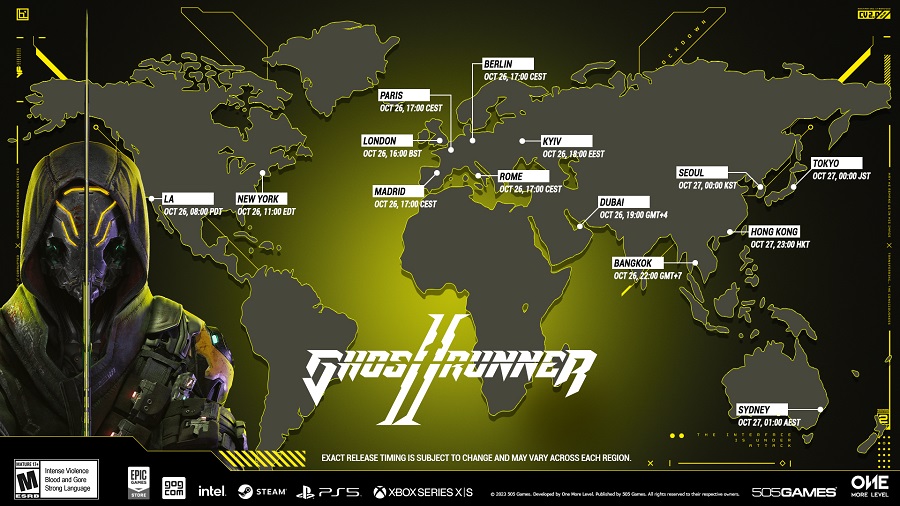 Los desarrolladores del juego de acción cyberpunk Ghostrunner 2 han revelado la hora exacta de lanzamiento del juego en las principales zonas horarias.-2 Los desarrolladores del juego de acción cyberpunk Ghostrunner 2 han revelado la hora exacta de lanzamiento del juego en las principales zonas horarias.-2