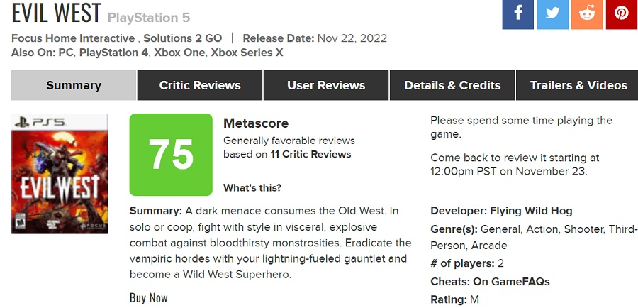 Simple y de buen gusto: los jugadores acogieron el juego de acción de vampiros Evil West-2 Simple y de buen gusto: los jugadores acogieron el juego de acción de vampiros Evil West-2