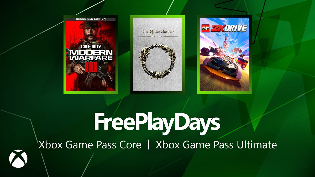 Call of Duty MW3, TES Online y LEGO 2k Drive están disponibles para los usuarios del ecosistema Xbox como parte de los Free Play Days Call of Duty MW3, TES Online y LEGO 2k Drive están disponibles para los usuarios del ecosistema Xbox como parte de los Free Play Days