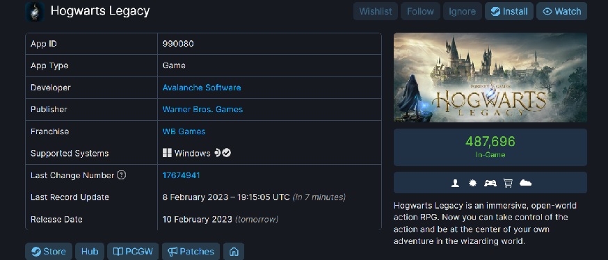 Hogwarts está abarrotado: el número de jugadores simultáneos en Hogwarts Legacy se acerca constantemente a los 500.000, ¡y eso que el juego no está disponible para todo el mundo!-2 Hogwarts está abarrotado: el número de jugadores simultáneos en Hogwarts Legacy se acerca constantemente a los 500.000, ¡y eso que el juego no está disponible para todo el mundo!-2