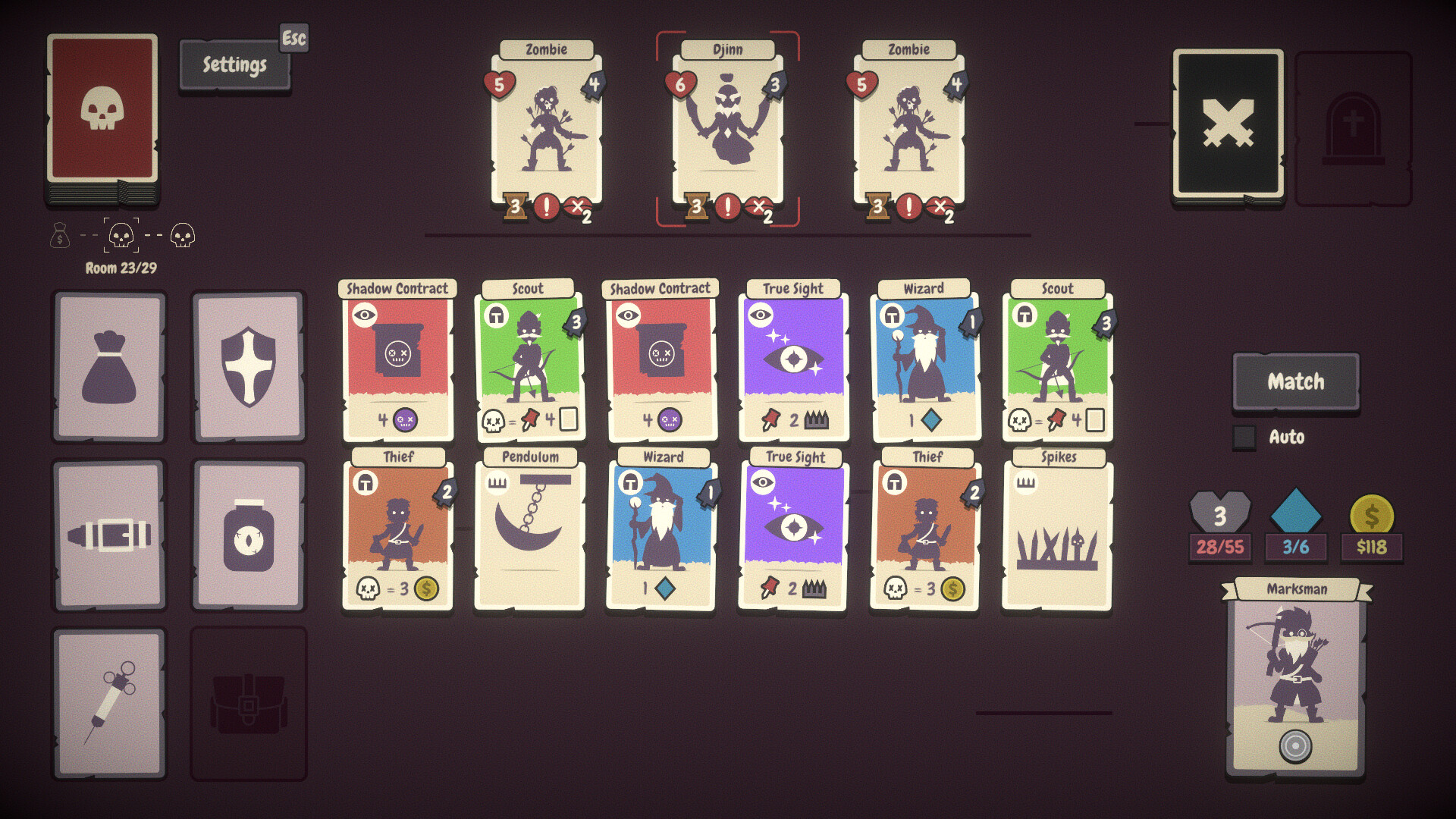 Jugabilidad del juego Pairs Perils 3 Jugabilidad del juego Pairs Perils 3