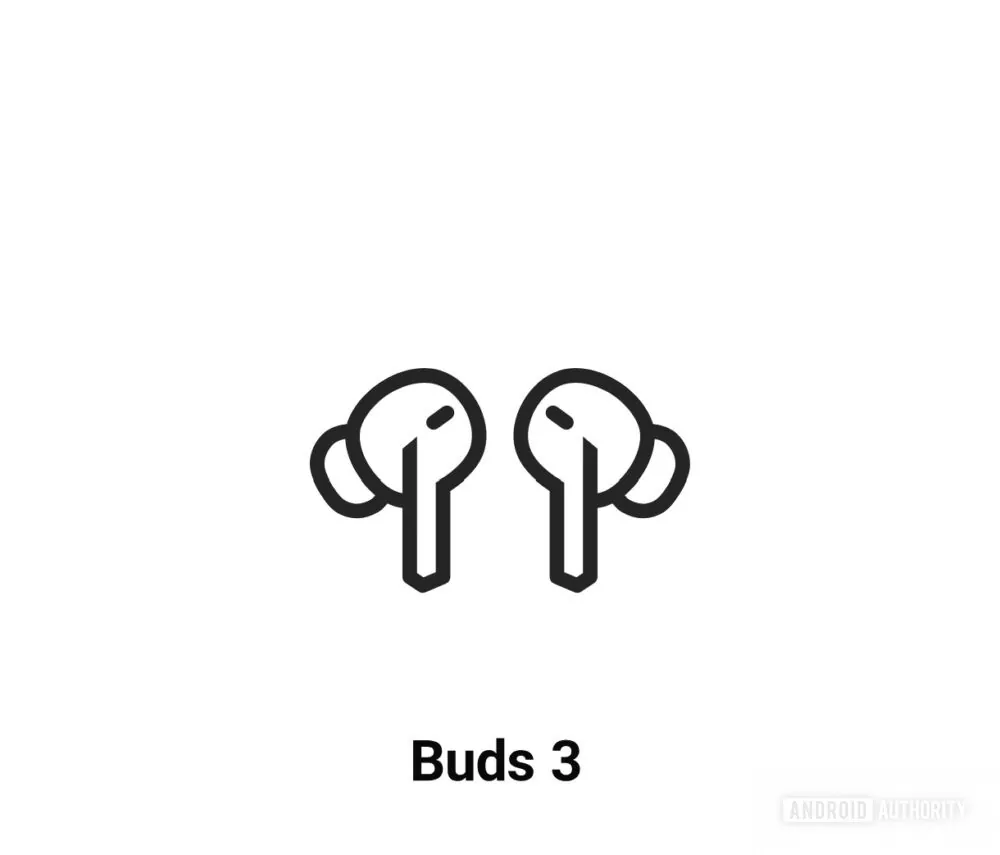 Ilustración de Galaxy Buds 3 en la filtración de One UI 8.5